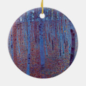 Beech Forest van Gustav Klimt,  Art Nouveau Keramisch Ornament (Achterkant)