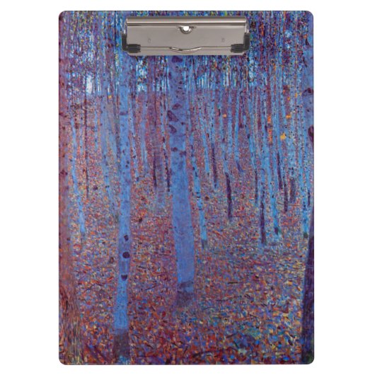 Beech Forest van Gustav Klimt,  Art Nouveau Klembord (Voorkant)