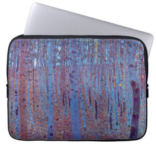 Beech Forest van Gustav Klimt, Art Nouveau Laptop Sleeve