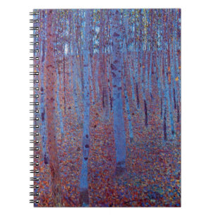 Beech Forest van Gustav Klimt, Art Nouveau Notitieboek