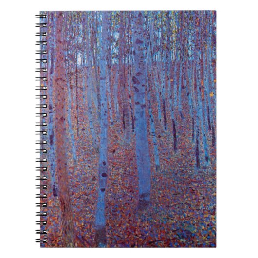 Beech Forest van Gustav Klimt, Art Nouveau Notitieboek (Voorkant)
