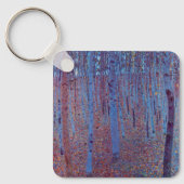 Beech Forest van Gustav Klimt,  Art Nouveau Sleutelhanger (Voorkant)