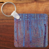 Beech Forest van Gustav Klimt,  Art Nouveau Sleutelhanger (Voorkant)
