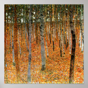 Beech Forest van Gustav Klimt Fine Art Poster Prin