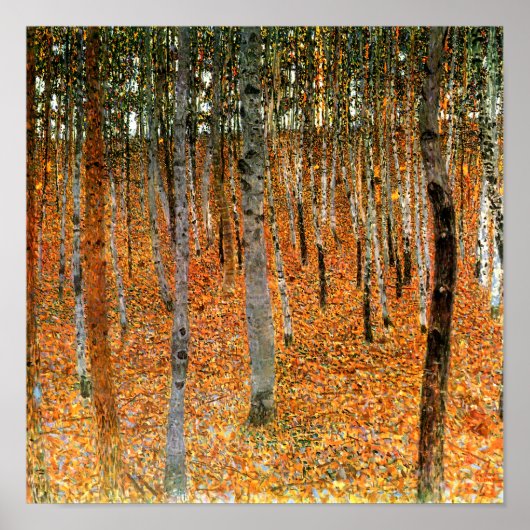 Beech Forest van Gustav Klimt Fine Art Poster Prin (Voorkant)