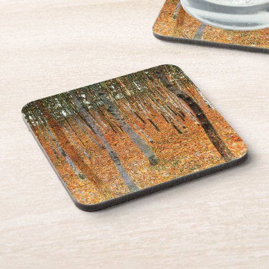 Beech Forest van Gustav Klimt Onderzetter (Linkerzijde)