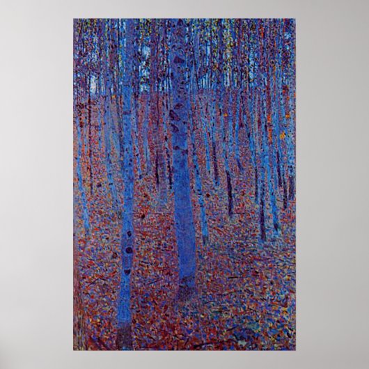 Beech Forest van Gustav Klimt Poster (Voorkant)