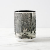 Beech Forest, winter door Anders Andersen-Lundby Tweekleurige Koffiemok (Center)