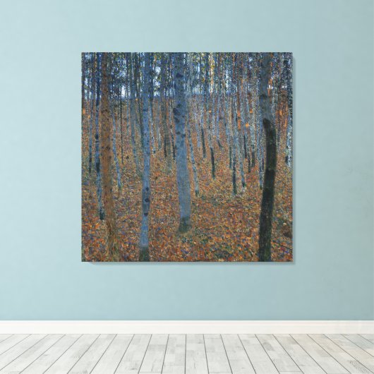 Beech Grove I van Gustav Klimt Canvas Afdruk (Insitu (Houten vloer))