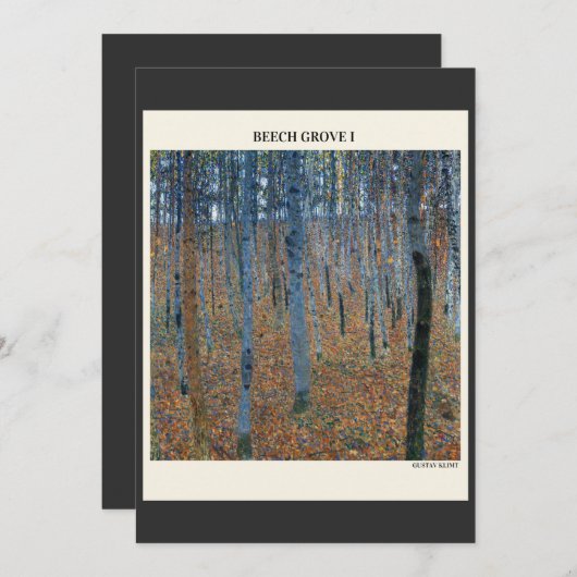 Beech Grove I van Gustav Klimt  moderne kunst, Kaart (Voorkant / Achterkant)