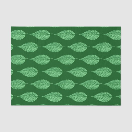 Beech Leaf Chalk Print, Deep Emerald Green Tissuepapier (Voorkant)