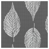 Beech Leaf Chalk Print, grijs / grijs en wit Stof (Close Up)