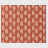 Beech Leaf Chalk Print, Mandarijns Oranje Cadeaupapier (Vlak)