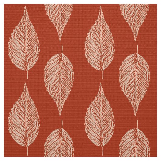 Beech Leaf Chalk Print, Mandarijns Oranje Stof (Swatch)