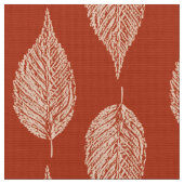 Beech Leaf Chalk Print, Mandarijns Oranje Stof (Close Up)