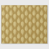 Beech Leaf Chalk Print, Mustard Yellow / Gold Cadeaupapier (Vlak)
