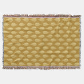 Beech Leaf Chalk Print, Mustard Yellow / Gold Deken (Voorkant)
