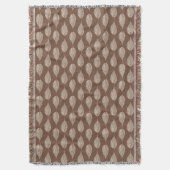 Beech Leaf Chalk Print, Taupe Tan en Cream Deken (Voorkant Verticaal)