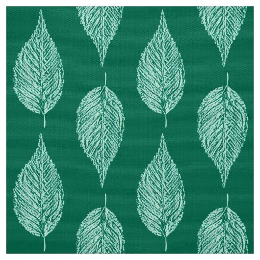 Beech Leaf Chalk Print, Turquoise en Aqua Stof (Swatch)