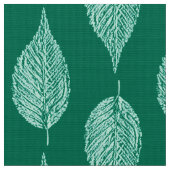 Beech Leaf Chalk Print, Turquoise en Aqua Stof (Close Up)