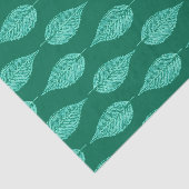 Beech Leaf Chalk Print, Turquoise en Aqua Tissuepapier (Detail)
