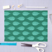 Beech Leaf Chalk Print, Turquoise en Aqua Tissuepapier (Craft)