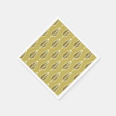 Beech leaf-patroon - Camel tan en bruin Servet (Hoek)