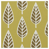 Beech leaf-patroon - Camel tan en bruin Stof (Close Up)