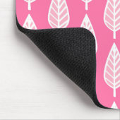 Beech leaf-patroon - Florescent roze en wit Muismat (Hoek)