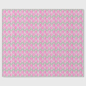 Beech leaf-patroon - Fuchsia roze en zilver Cadeaupapier (Vlak)