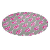 Beech leaf-patroon - Fuchsia roze en zilver Snijplank (Hoek)