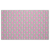 Beech leaf-patroon - Fuchsia roze en zilver Stof (Fat Quarter)
