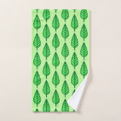 Beech leaf-patroon, groene tinten bad handdoek (Handdoek)