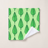 Beech leaf-patroon, groene tinten bad handdoek (Wasdoekje)