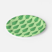Beech leaf-patroon - groene tinten papieren bordje (Gekanteld)