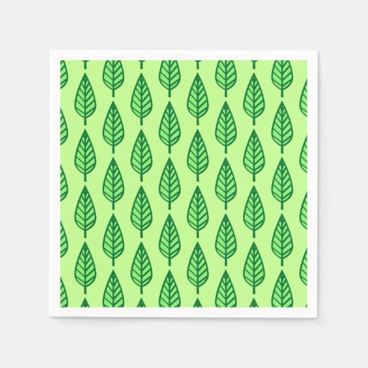 Beech leaf-patroon - groene tinten servetten (Voorkant)