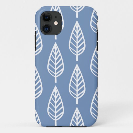 Beech leaf-patroon — Hemelblauw en wit Case-Mate iPhone Case (Achterkant)