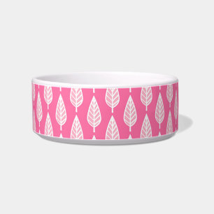 Beech leaf-patroon - Hot-roze en white Voerbakje