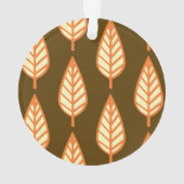 Beech leaf-patroon - Oranje en bruin Ornament (achterkant)