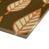 Beech leaf-patroon - Oranje en bruin Snijplank (Hoek)