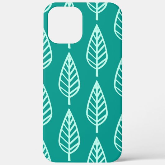 Beech leaf-patroon - Peacock en aqua Case-Mate iPhone Case (Achterkant)