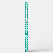 Beech leaf-patroon - Peacock en aqua Case-Mate iPhone Case (Achterkant / Links)