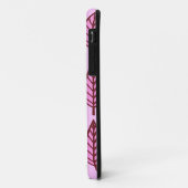 Beech leaf-patroon - roze en bordeaux Case-Mate iPhone case (Achterkant/links)