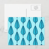 Beech leaf-patroon - Shades of sky blue Briefkaart (Voorkant / Achterkant)