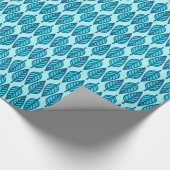 Beech leaf-patroon - Shades of sky blue Cadeaupapier (Hoek)