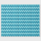 Beech leaf-patroon - Shades of sky blue Cadeaupapier (Vlak)