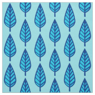 Beech leaf-patroon - Shades of sky blue Stof