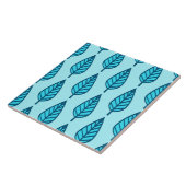 Beech leaf-patroon - Shades of sky blue Tegeltje (Zijkant)