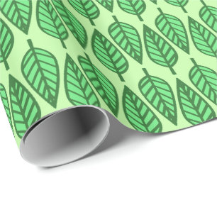 Beech leaf-patroon - Shades van kalkgroen Cadeaupapier