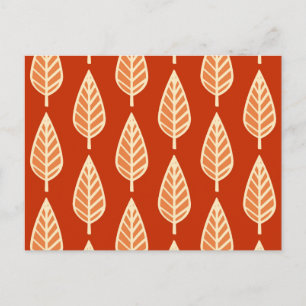 Beech leaf-patroon - Shades van mandarijnensinaasa Briefkaart